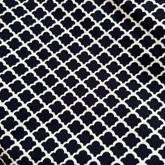 Talbots Heritage Navy Scallop Pattern Ankle Pant Size 8 - Picture 9 of 9